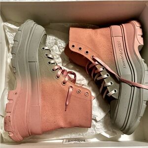 Alexander McQueen tread slick combat boots